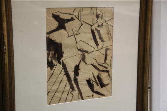 § David Bomberg (1890-1957) Ghetto Theatre study 10 x 7.5in.